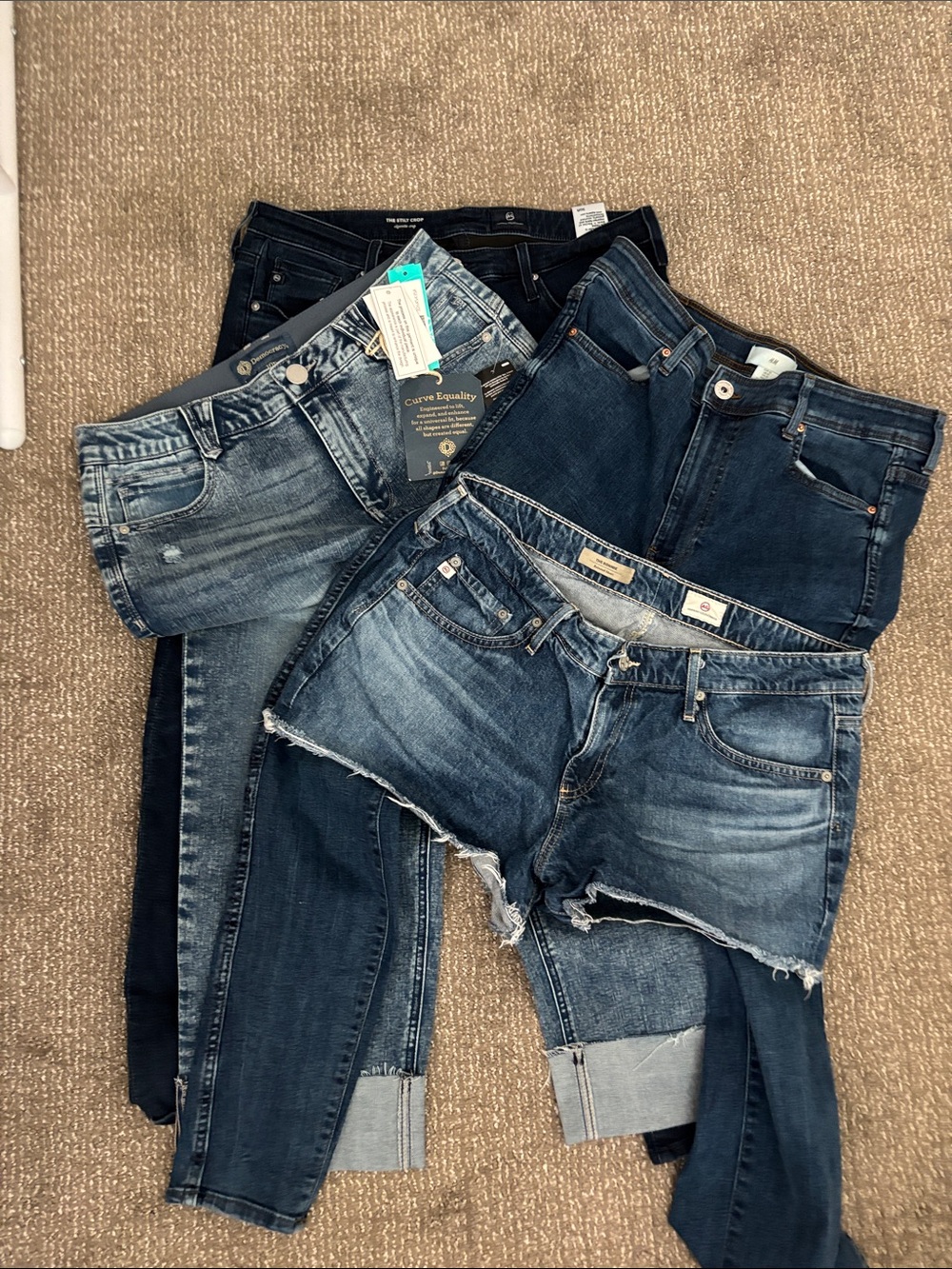 Bundle of Women's Mixed Blue Denim Jeans and Shorts